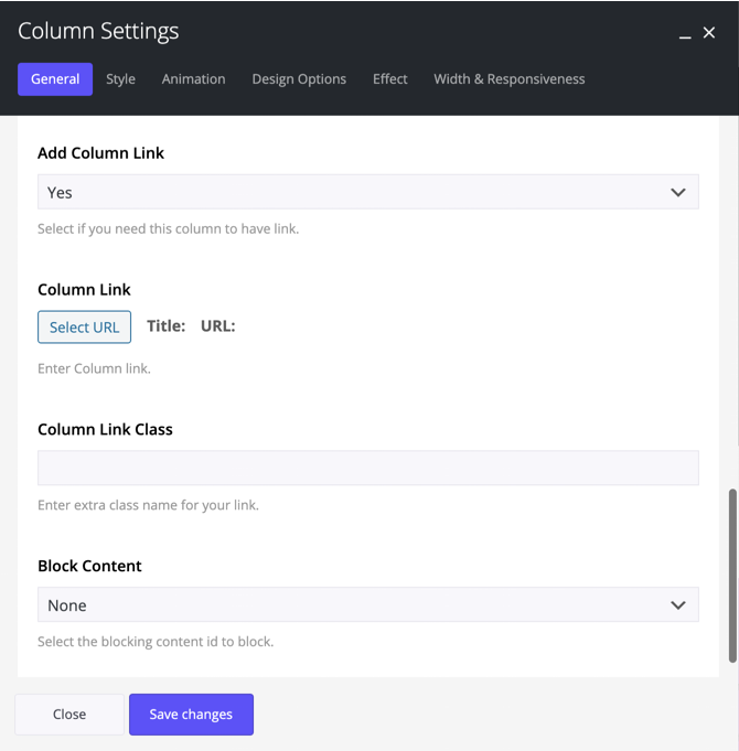 Column Link in Impeka