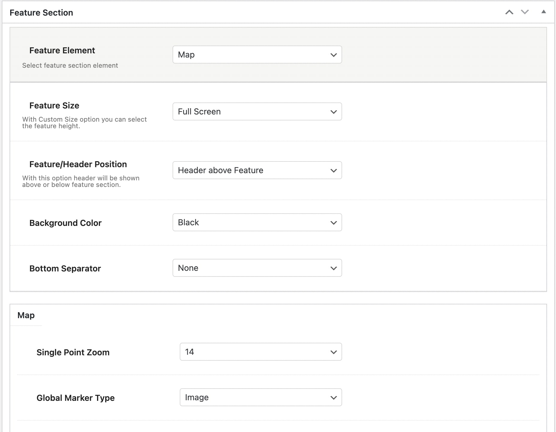Feature Section Map in Impeka