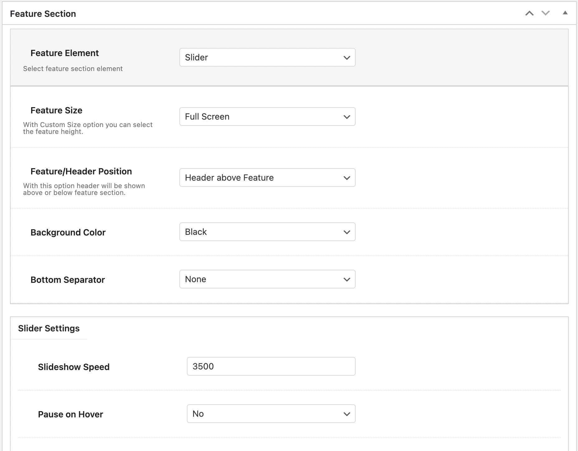 Feature Section Slider in Impeka