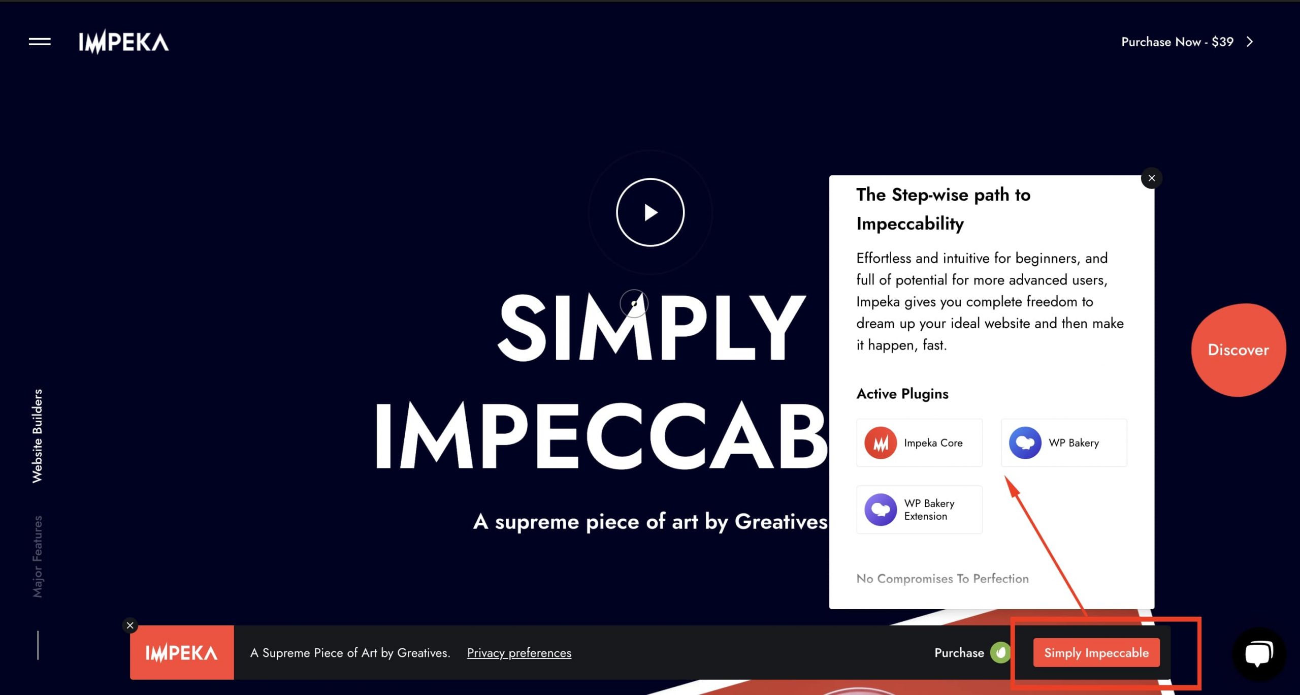 Active plugins on each Impekka demo