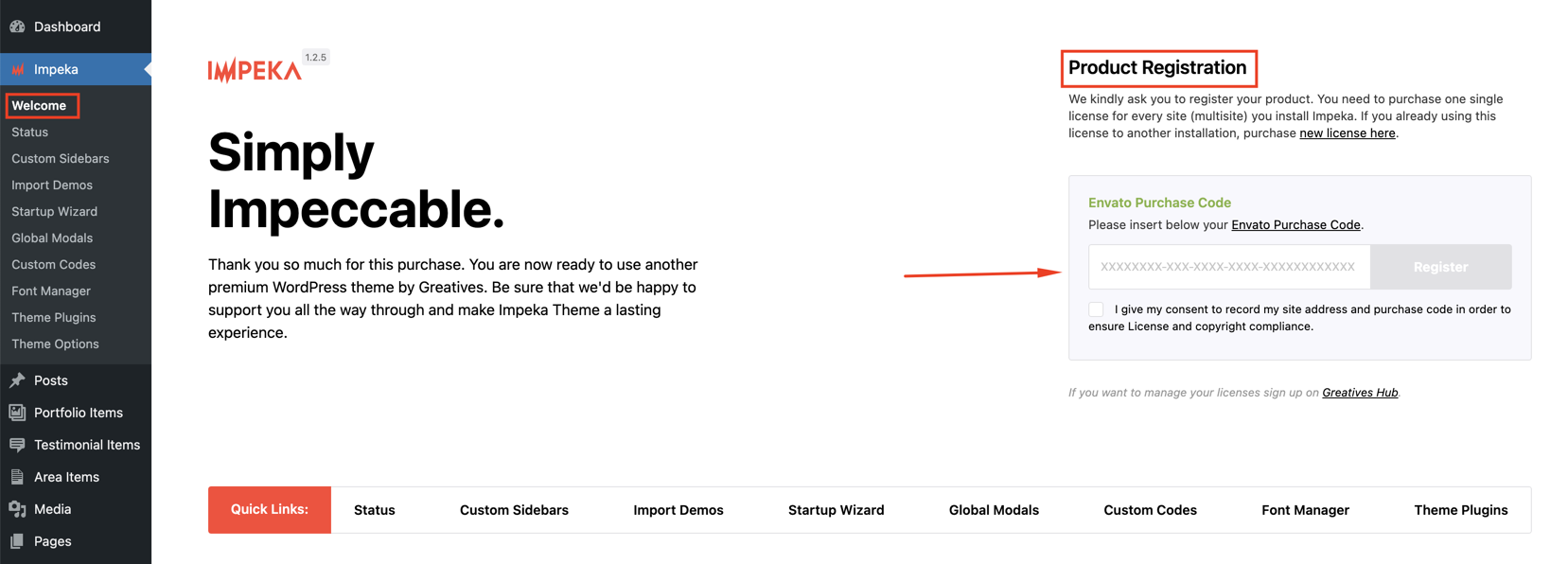 Impeka Registration Product License